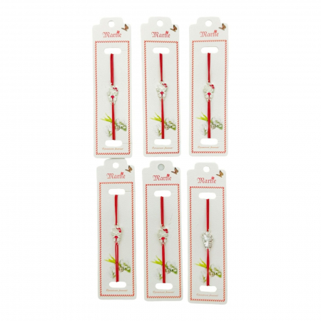Set 24 de Bratari Martisor, Pisicuta Adorabila, snur rosu elastic, model 2025,   [3]