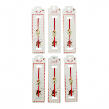 Set 24 de Bratari Martisor, Pisicuta Simpatica, snur rosu elastic, model 2025,   [2]