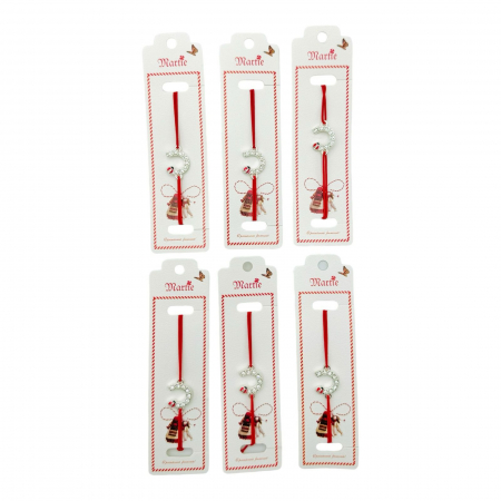 Set 24 de Bratari Martisor, Potcoava Norocoasa, snur rosu elastic, model 2025,   [3]