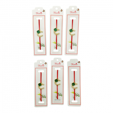Set 24 de Bratari Martisor, Potcoava Norocoasa, snur rosu elastic, model 2025,   [2]