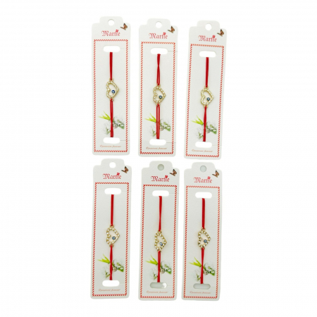 Set 24 de Bratari Martisor, Pure Love, snur rosu elastic, model 2025,   [2]