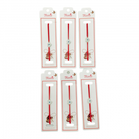Set 24 de Bratari Martisor, Pure Love, snur rosu elastic, model 2025,   [2]
