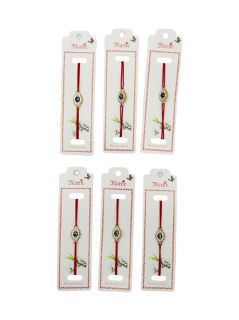 Set 24 de Bratari Martisor, Talisman Norocos, snur rosu elastic, model 2025,   [2]