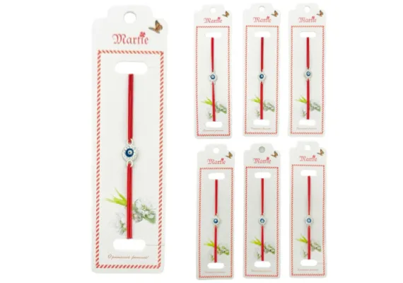Bacanie Engros - Set 24 de Bratari Martisor, Talisman Norocos, snur rosu elastic, model 2025,  