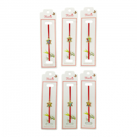 Set 24 de Bratari Martisor, Testoasa Norocoasa, snur rosu elastic, model 2025,   [2]