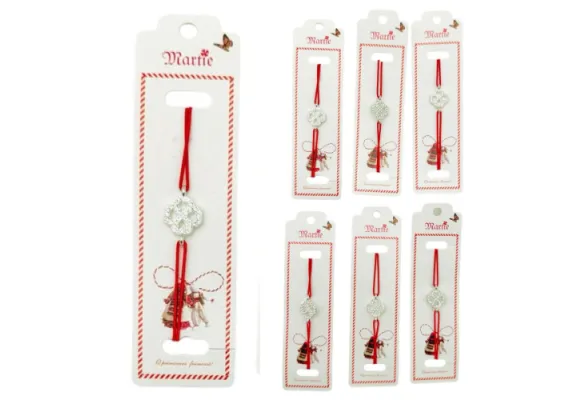 Bacanie Engros - Set 24 de Bratari Martisor, Trifoi Norocos, snur rosu elastic, model 2025,  