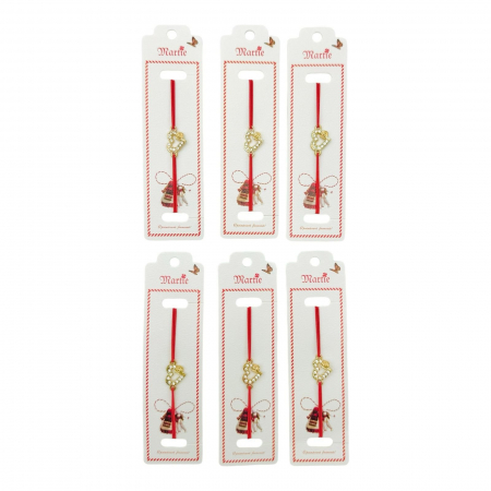 Set 24 de Bratari Martisor, True Love, snur rosu elastic, model 2025,   [2]
