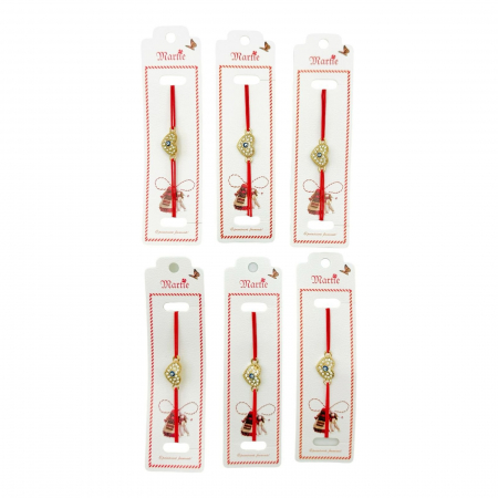 Set 24 de Bratari Martisor, True Love, snur rosu elastic, model 2025,   [2]