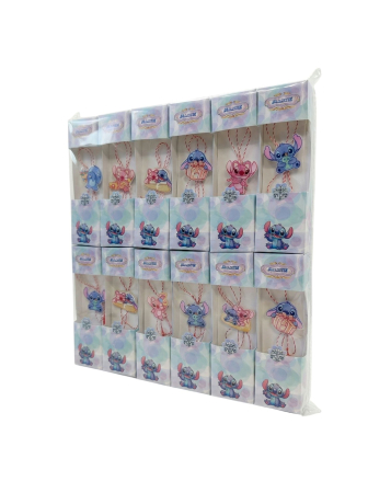 Set 24 Martisoare Cauciuc pentru copii, 13x4 cm, personaj animat Stich, Albastru / Roz [1]