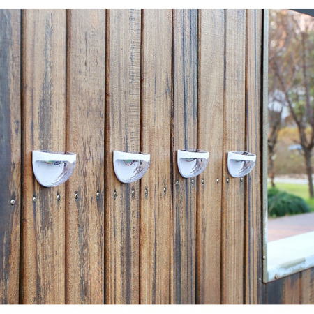 Set 2x Lampa solara de perete 6LED, , carcasa alba, lumina alb cald [5]