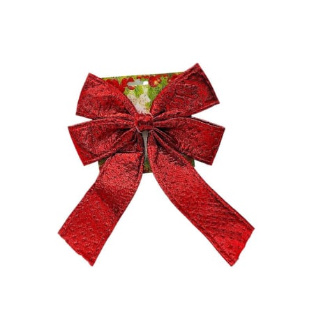 Fundita rosie decorativa Craciun 30 cm – pentru usa, brad si coronite – prindere rapida [1]