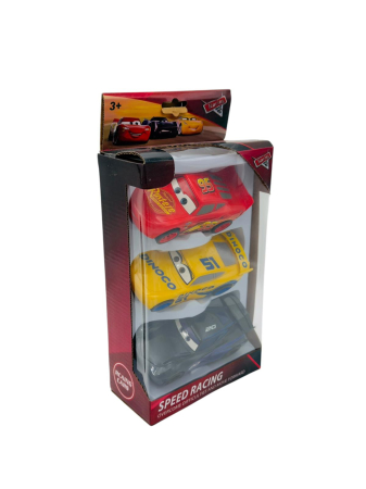 Set 3 Masinute de Curse Metalice Fulger si Prietenii – Scara 1:55 Pull Back Copii 3+ [1]