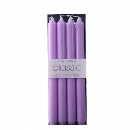 Articole pentru Casa Engros - Set 4 Lumanari, , pentru Suport de Masa, Fara Miros si Fum, din Parafina, 2.2 x 25 cm, Mov