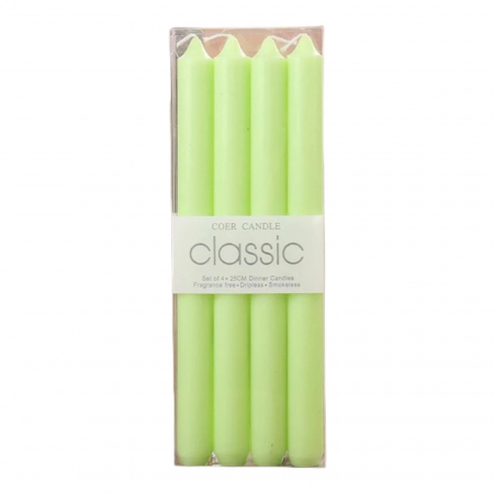 Articole pentru Casa Engros - Set 4 Lumanari, , pentru Suport de Masa, Fara Miros si Fum, din Parafina, 2.2 x 25 cm, Verde
