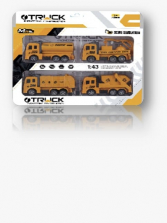 Set 4 masinute-utilaj, Truck, 28.5×21.5×4cm, +3ani,   [3]