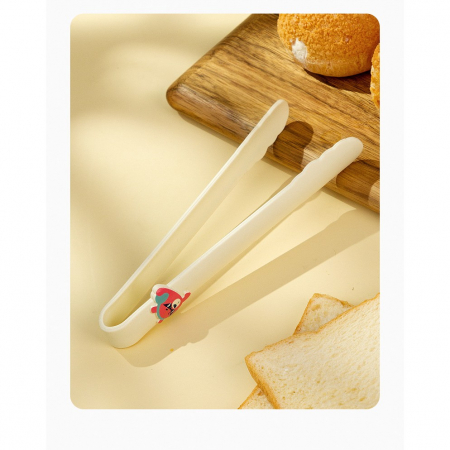 Set 4 Ustensile de Bucatarie, , pentru Copii, din Silicon, Termorezistente, Design Animat, 13 x 24 x 5 cm, Bej [6]