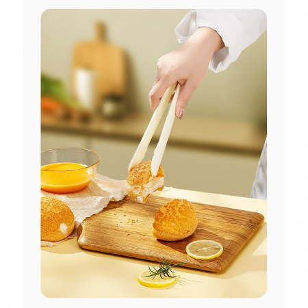 Set 4 Ustensile de Bucatarie, , pentru Copii, din Silicon, Termorezistente, Design Animat, 13 x 24 x 5 cm, Bej [2]