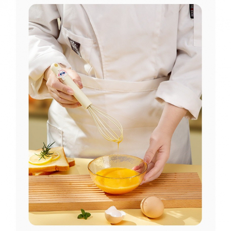 Set 4 Ustensile de Bucatarie, , pentru Copii, din Silicon, Termorezistente, Design Animat, 13 x 24 x 5 cm, Bej [1]