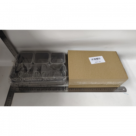 Set 8 cutii depozitare, pentru sertar, cosmetice, ustensile bucatarie, textile, plastic, gri, , 23.5 x 16 cm [8]