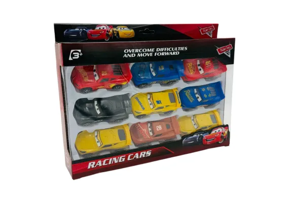 Set 9 Masini de Curse Racing Cars, 31.5x6.2x23.5 cm - Competitie si Distractie  [0]