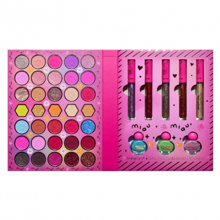 Set 9 Produse de Machiaj, KEVIN & COCO, Cool Girl and Cat, 35 de culori, 21.5 x 16.8 x 3 cm [12]