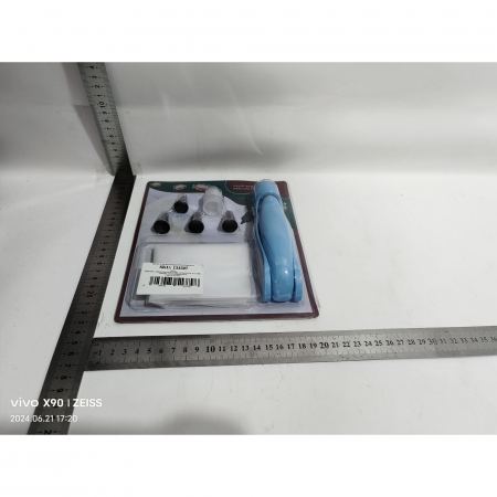 Set Accesorii Decorare Prajituri si Torturi, , 5 Capete pentru Modele, 21.7x18.8 cm, Ustensila Manuala pentru Ornare, Albastru [1]