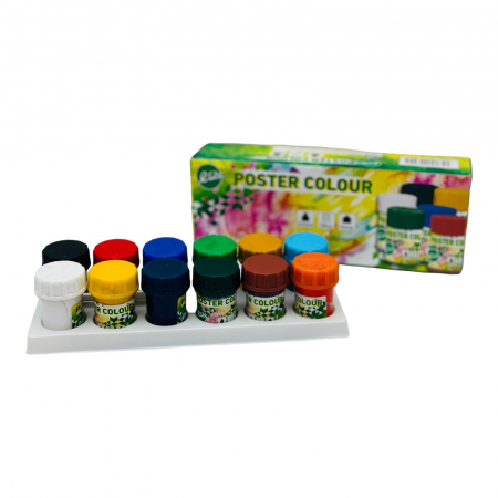 Set acuarele guase Elite 12 culori x 15ml – culori intense pentru pictura artistica si scolara,  [1]
