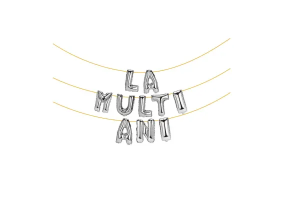 Articole pentru Casa Engros - Set baloane din folie decorativa LA MULTI ANI, culoare argintiu, ideal pentru petreceri aniversare, decoratiuni speciale 