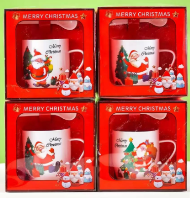 Set cana ceramica Craciun cu lingurita si cutie cadou rosie – Merry Christmas, 300 ml - Copie [1]