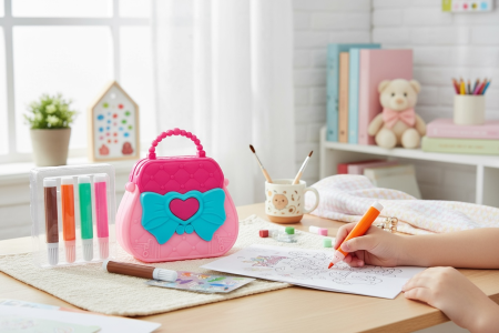 Set Colorat Cu Geanta, Printesa, Carioci Si Foi De Colorat – Activitati Creative Pentru Copii 30x21 cm [2]