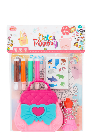 Jucarii educative si de indemanare - Set Colorat Cu Geanta, Printesa, Carioci Si Foi De Colorat – Activitati Creative Pentru Copii 30x21 cm