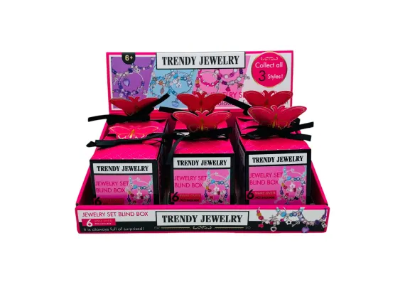 Set creativ de bijuterii pentru fetite, multicolor, 8.5×8.5×8.5cm, +3ani,   Jucarii de rol, scule si unelte Engros - Set creativ de bijuterii pentru fetite, multicolor, 8.5×8.5×8.5cm, +3ani,