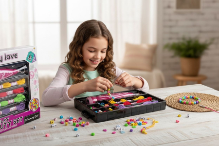 Set Creativ pentru Fetite – Realizare Bratari si Accesorii Fashion Glamor Girl, 29x21cm [2]