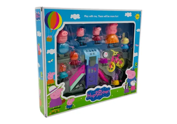 Set cu 9 Purcelusi Nazdravani si Loc de Joaca - Distractie Colorata pentru Copii, 32×28cm  [0]