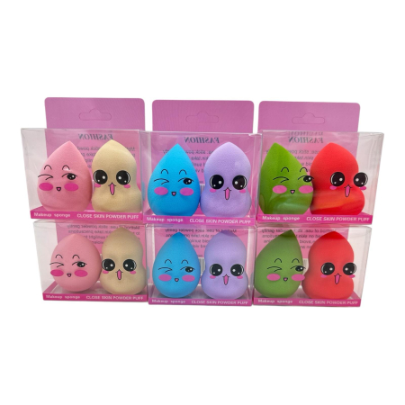 Set de 2 buretei pentru make-up, aplicator multicolor – Aplicare uniforma si precisa pentru un machiaj impecabil,  [1]