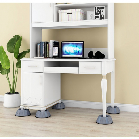 Set de 4 Picioare Antivibratii, , 8 cm, Gri, cu Ventuza Cauciuc, Instalare Rapida, pentru Masina de Spalat, Uscator sau Frigider [3]