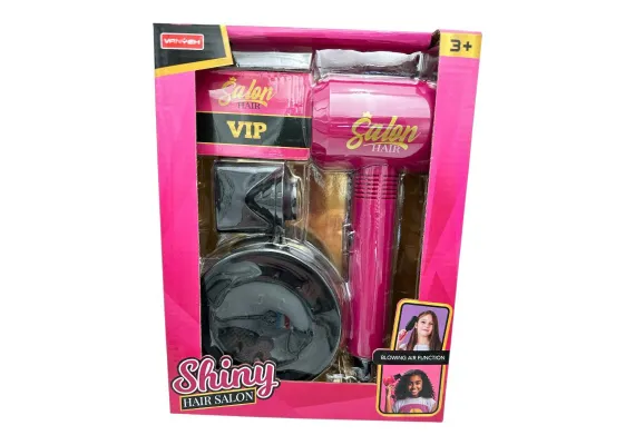 Articole pentru copii Engros - Set de coafat de jucarie uscator de par pentru fetite – joc de rol creativ pentru micile stiliste, 