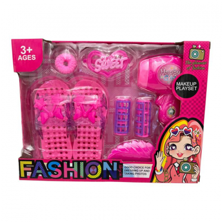 Set de infrumusetare pentru fetite Roz cu accesorii, din plastic – joc de rol creativ si distractiv,  [1]
