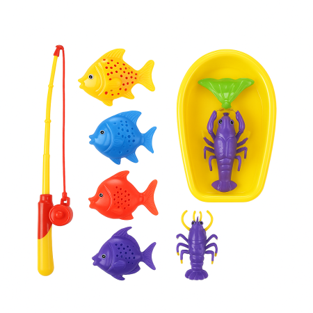 Set de Pescuit pentru Copii 50x22 cm – Joc Interactiv cu Undita, Tavita si Animale Marine [1]