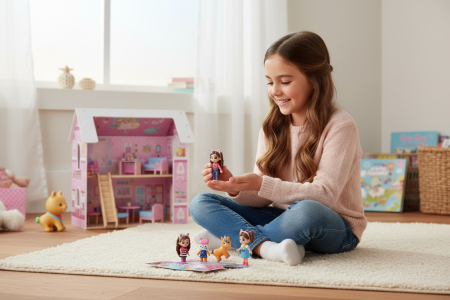 Set Deluxe Figurine Pentru Copii – 7 Personaje Colorate Cu Accesorii, Colectie Joaca Creativa 40x26 cm [2]