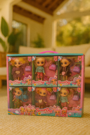 Set 6 Papusi Sweet Doll cu Accesorii Fashion – Papusi Colorate pentru Fetite 41x32cm(per set) [1]