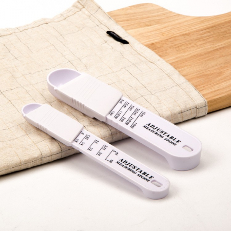 Set doua linguri masurare ajustabile , material ABS, 16x3.5x1.6 cm, alb [2]