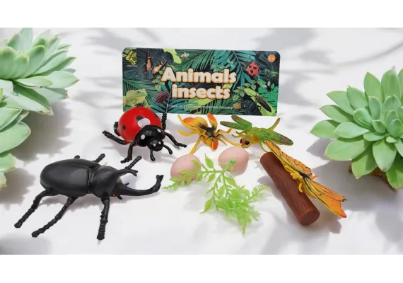Articole pentru copii Engros - Set insecte de jucarie, 25×25cm, multicolor, diverse modele, +3ani,  