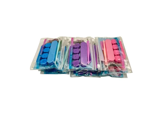 Produse de manichiura Engros - Set pedichiura 5 piese multicolor – Ingrijire completa pentru picioare, acasa sau la salon, 