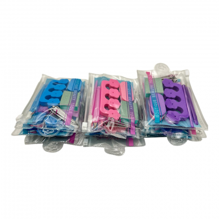 Set pedichiura 6 piese multicolor – Trusa completa pentru ingrijirea picioarelor, acasa sau salon,  [1]