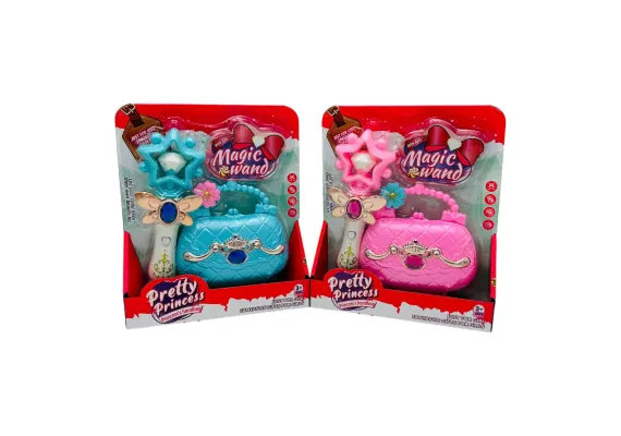 Set pentru Fetite cu Bagheta Magica si Poseta, Magic Wand, 24.5×21.5cm, +3ani,   Jucarii de rol, scule si unelte Engros - Set pentru Fetite cu Bagheta Magica si Poseta, Magic Wand, 24.5×21.5cm, +3ani,