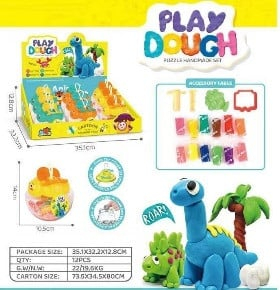 Set Plastilina Play Dough, forma de Dino cu Accesorii si Forme  [2]