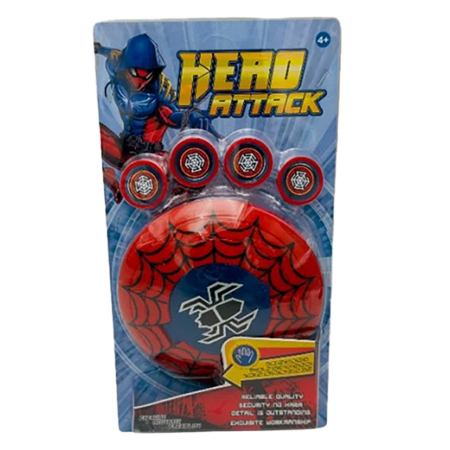 Jucarii de rol, Scule si unelte - Set Scut Erou cu Discuri Lansatoare – Jucarie Erou Hero Attack, 28x18 cm