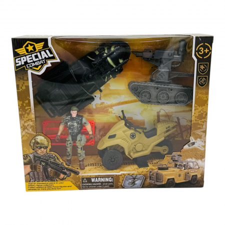 Set Special Combat - Tanc, Submarin, ATV si Figurina Soldat, 27×23×7cm  [1]