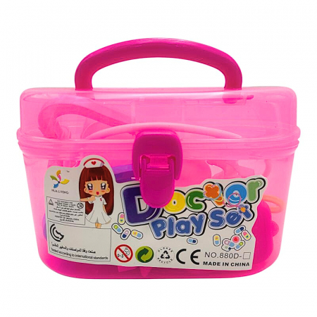 Set trusa doctor pentru copii tip gentuta din plastic – 13 piese, jucarie educativa si interactiva,  [2]